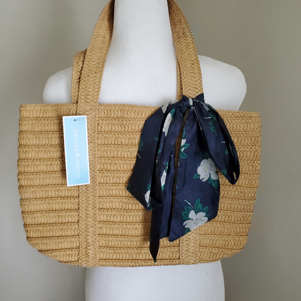 Draper James straw handbag